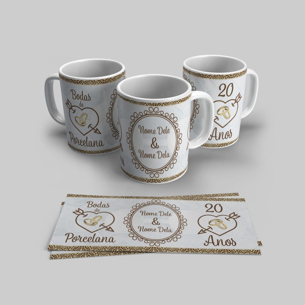 ARTE PARA CANECAS - BODAS DE PORCELANA  02-2285