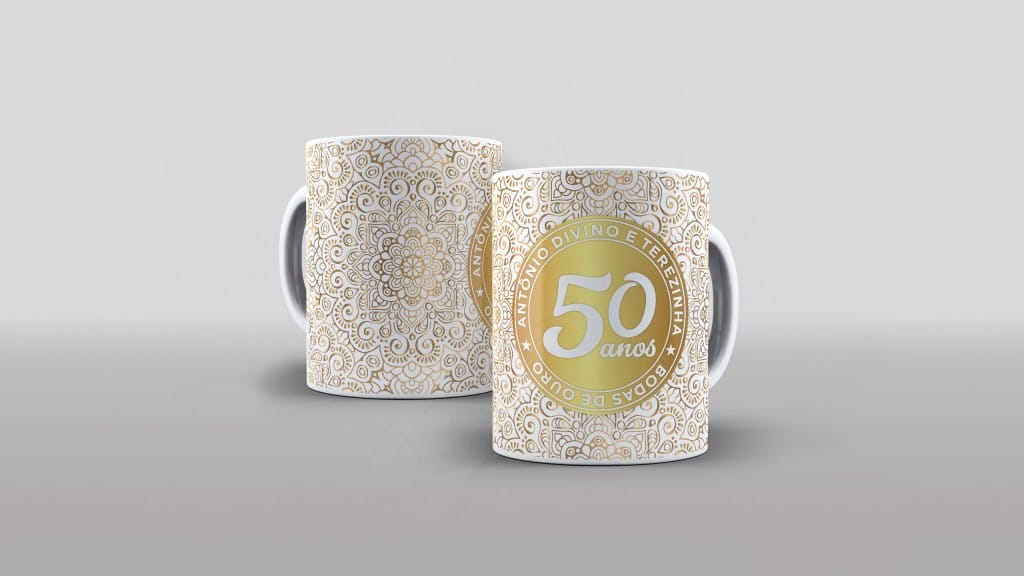 ARTE PARA CANECAS - BODAS DE OURO 03-2292