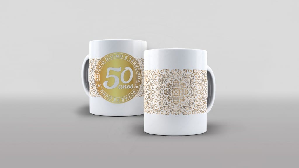 ARTE PARA CANECAS - BODAS DE OURO 02-2293