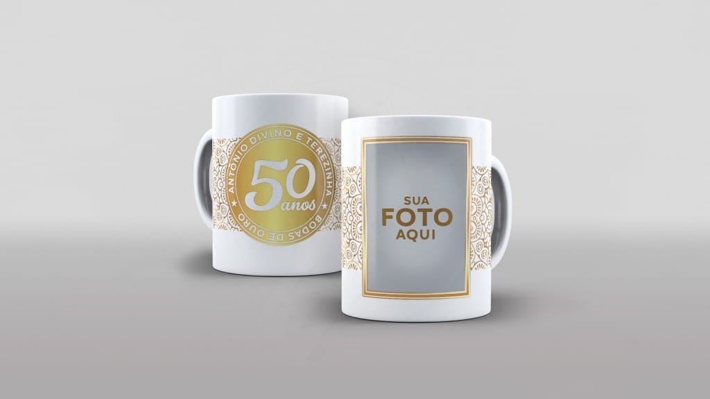 ARTE PARA CANECAS - BODAS DE OURO 04-2294