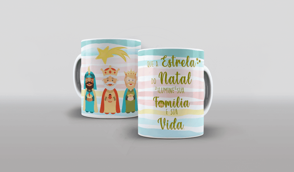 ARTE PARA CANECAS - QUE A ESTRELA DO NATAL-2311