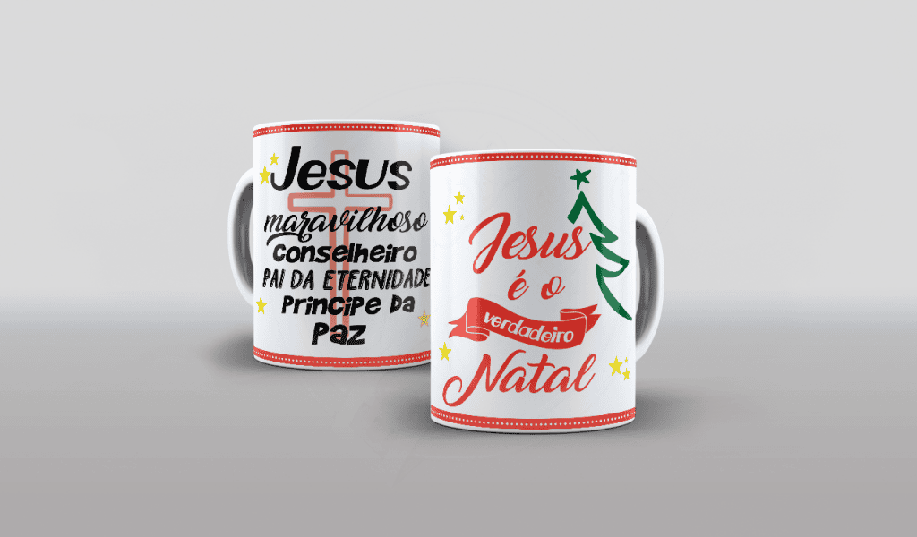 ARTE PARA CANECAS - JESUS É O VERDADEIRO NATAL-2319
