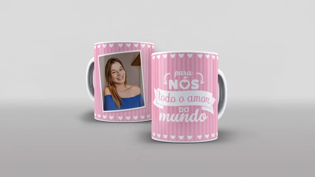 ARTE PARA CANECAS - PARA NÓS TODO O AMOR DO MUNDO ROSA 02-2367