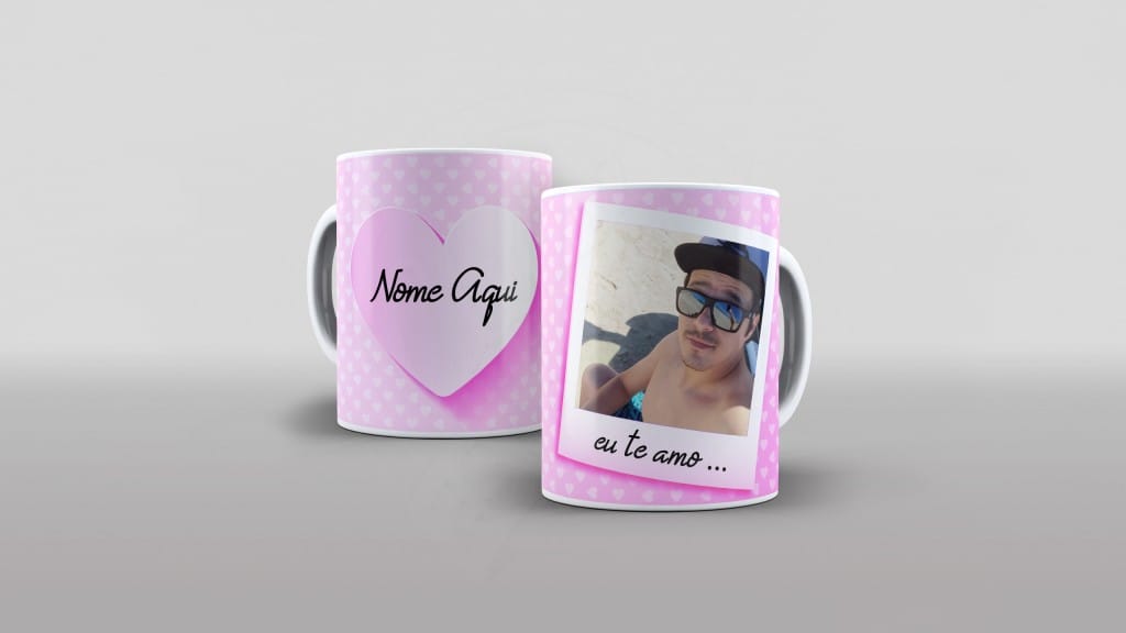 ARTE PARA CANECAS - EU TE AMO - ROSA-2378