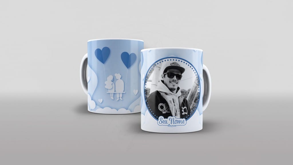 ARTE PARA CANECAS - EU TE AMO AZUL 01-2382