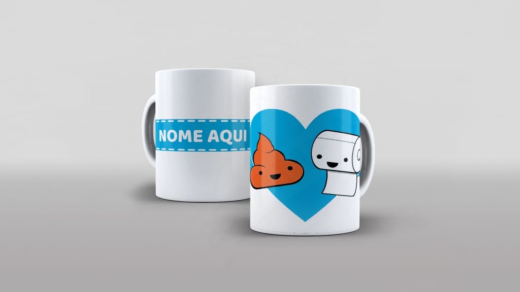 ARTE PARA CANECAS - A BOSTA E O PAPEL - AZUL - ATUALIZADA-2390