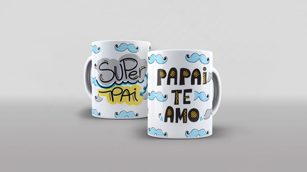 ARTE PARA CANECA SUPER PAI - PAPAI TE AMO-2533