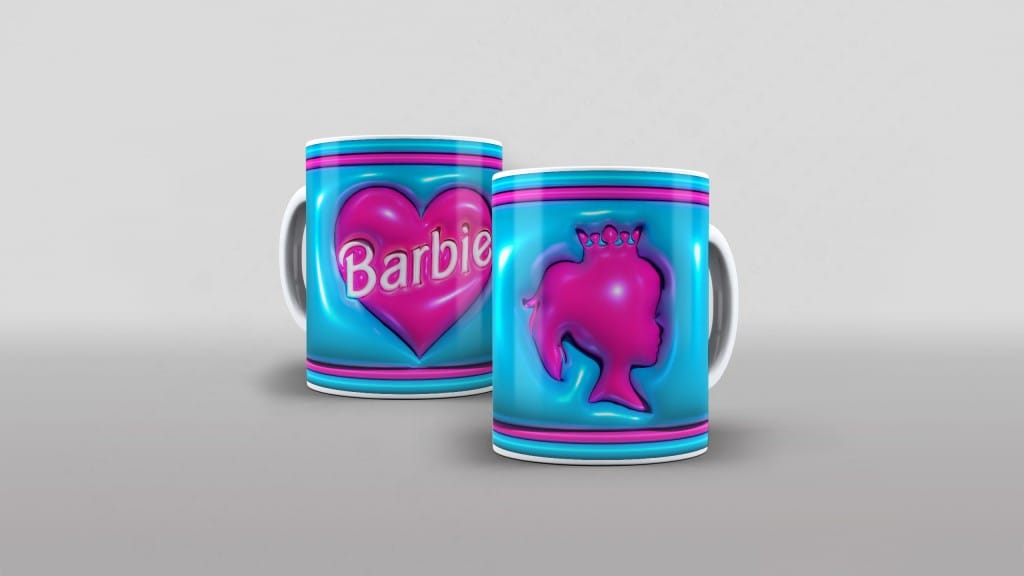 ARTE PARA CANECA BARBIE - ESTILO INFLADO-2562
