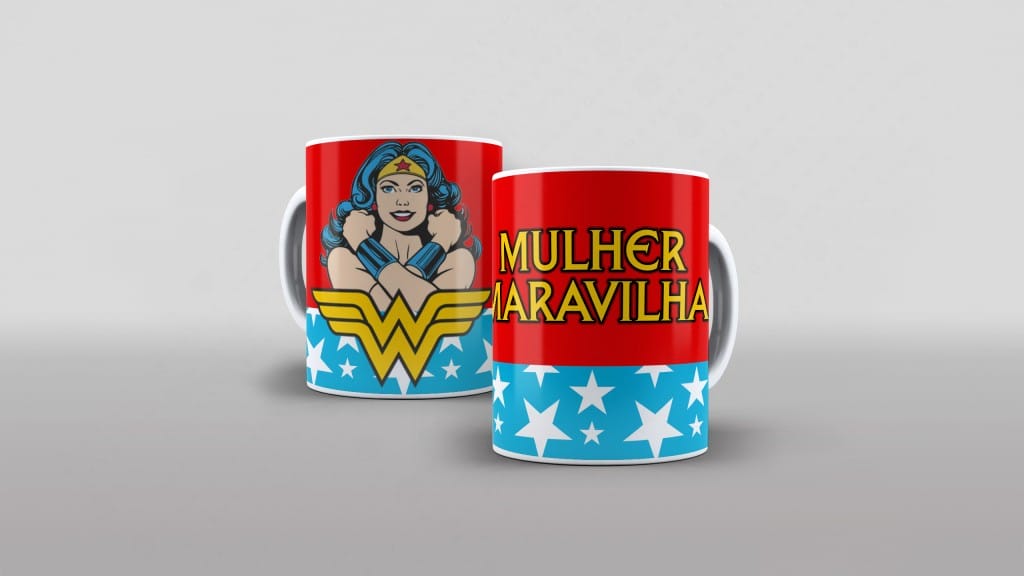 ARTE PARA CANECA MULHER MARAVILHA-2591