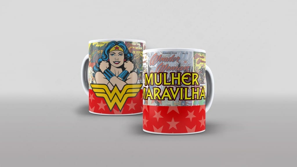 ARTE PARA CANECA MULHER MARAVILHA-2592