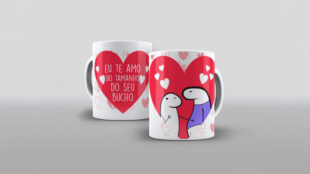 ARTE PARA CANECA - FLORK - TE AMO DO TAMANHO DO SEU BUCHO-2702