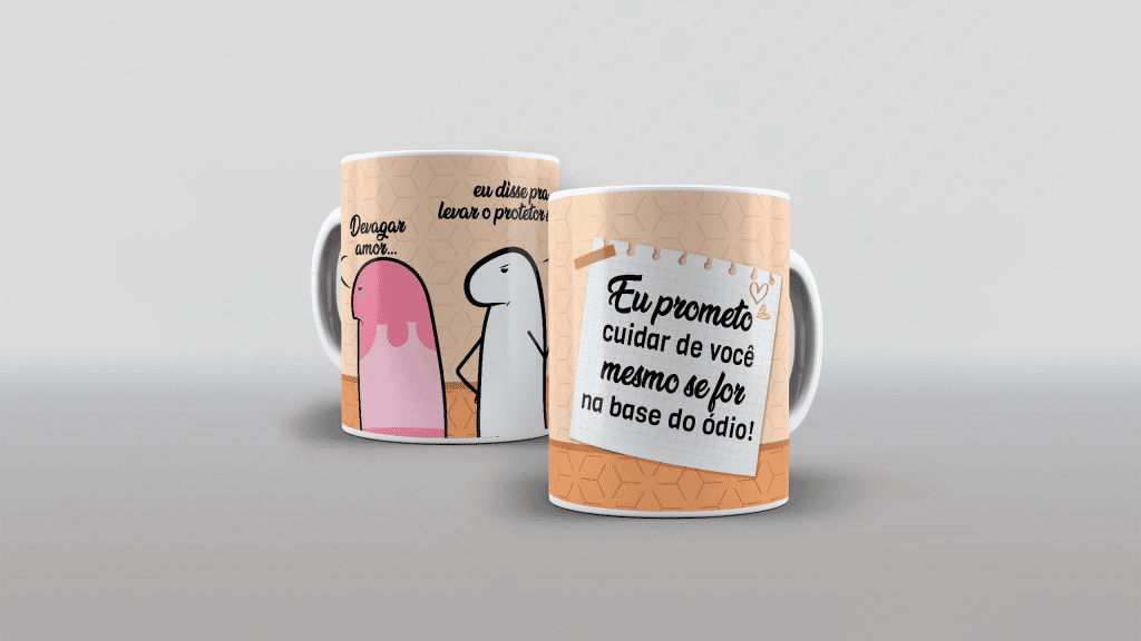 ARTE PARA CANECA - FLORK EU PROMETO CUIDAR DE VOCÊ MESMO SE FOR NA BASE DO ÓDIO-2703