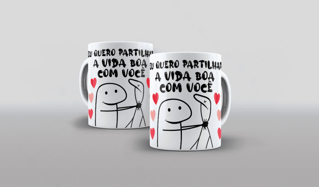 ARTE PARA CANECA - FLORK - EU QUERO PARTILHAR A VIDA COM VOCÊ-2707