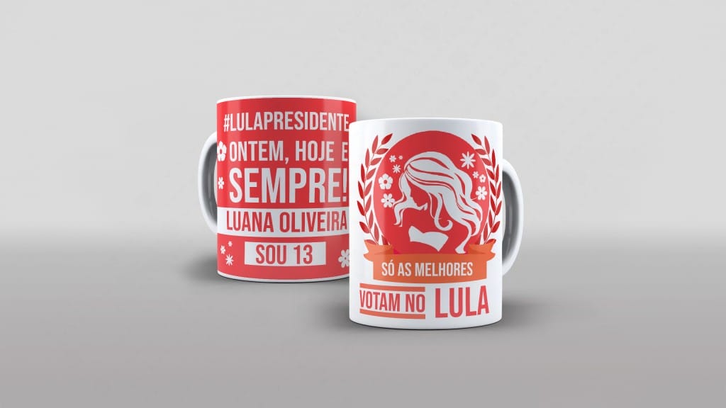 ARTE PARA CANECA - SÓ AS MELHORES VOTAM NO LULA-2734