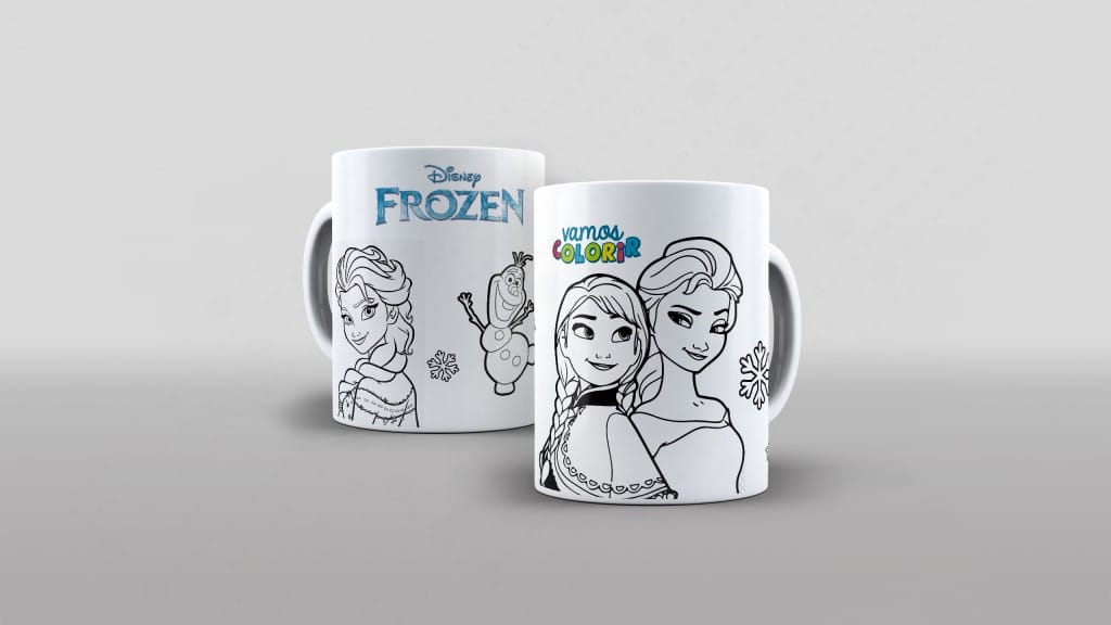 ARTE PARA CANECA - VAMOS COLORIR - FROZEN-2784