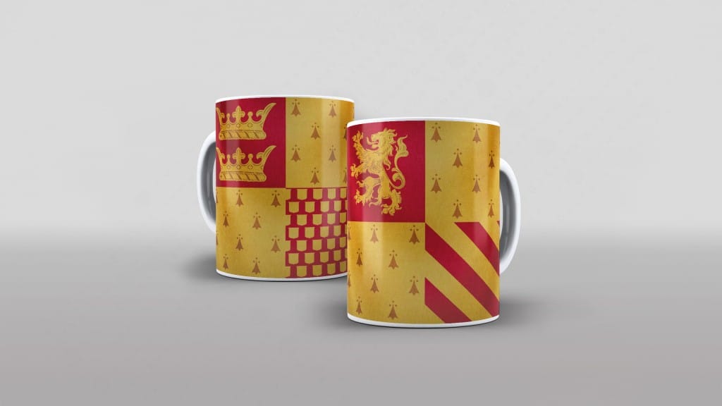 ARTE PARA CANECA BANDEIRA CASA GRIFINÓRIA HARRY POTTER-2892