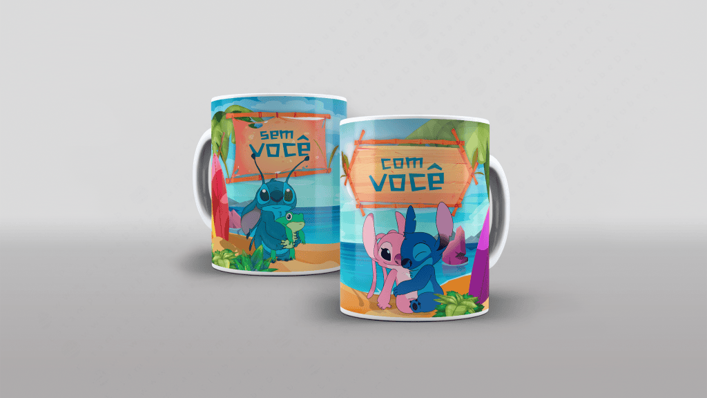 ARTE PARA CANECA - COM/SEM VOCÊ - STITCH-2934