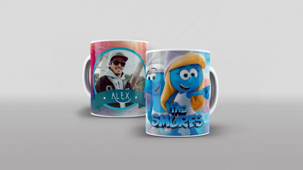 ARTE PARA CANECA THE SMURFS-2939