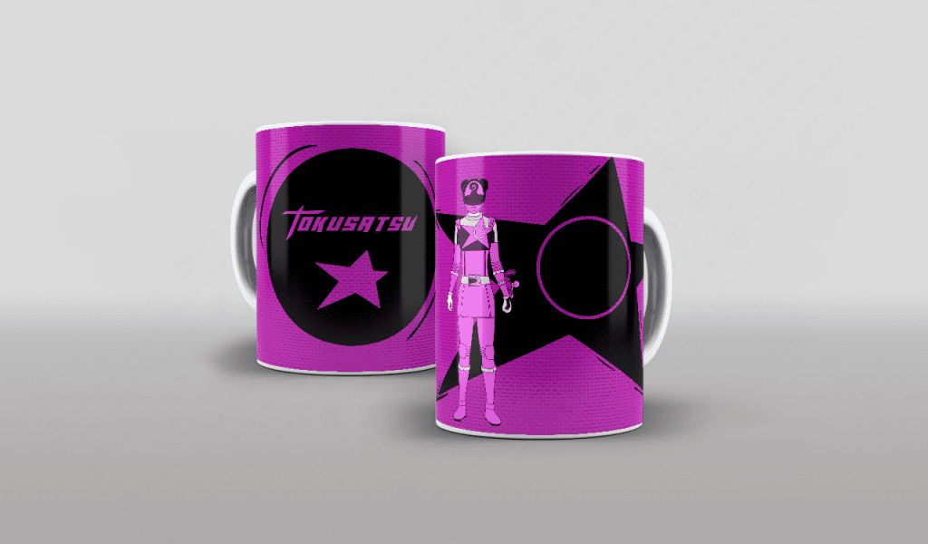 ARTE PARA CANECA - POWER RANGER ROSA-2954