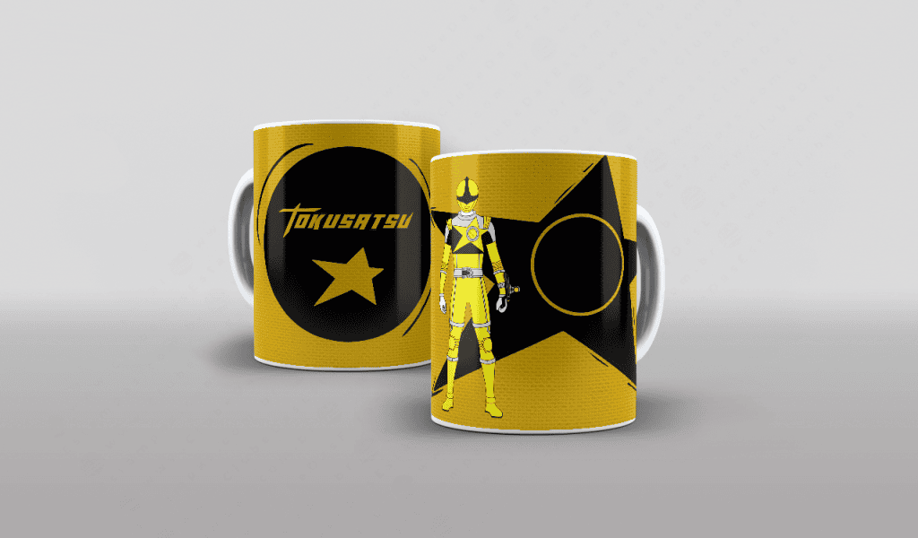 ARTE PARA CANECA - POWER RANGER AMARELO-2957