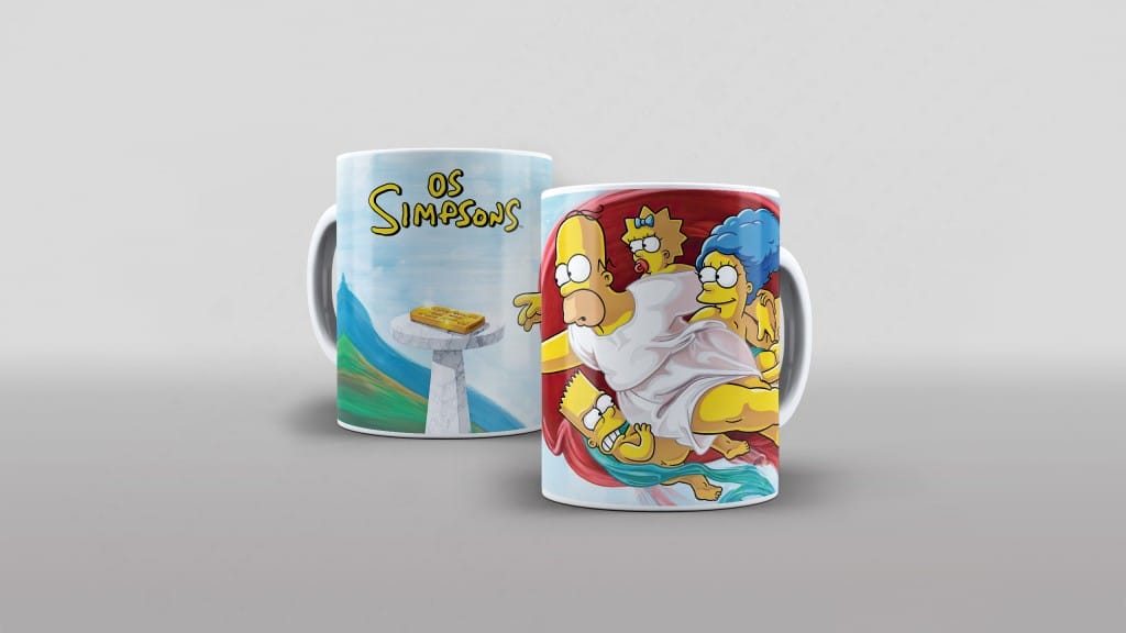 ARTE PARA CANECA CONTROLE DE OURO - OS SIMPSONS-3012