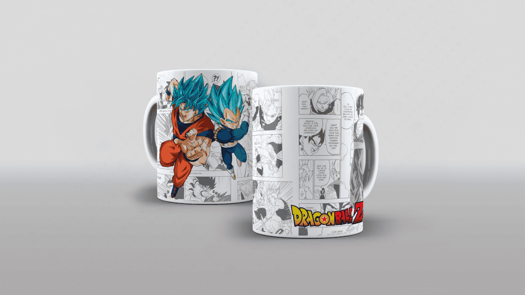 ARTE PARA CANECA - GOKU E VEGETA-3139