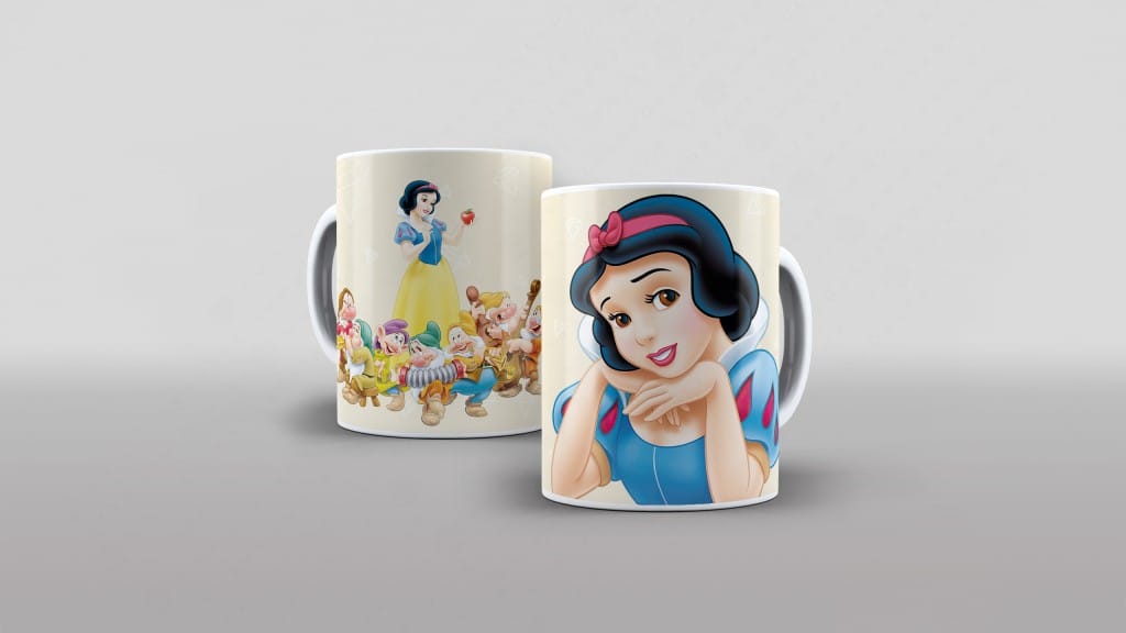 ARTE PARA CANECA - BRANCA DE NEVE E OS 7 ANÕES-3170