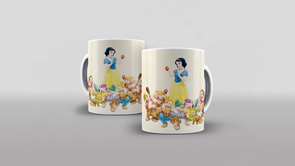 ARTE PARA CANECA - BRANCA DE NEVE E OS 7 ANÕES-3171