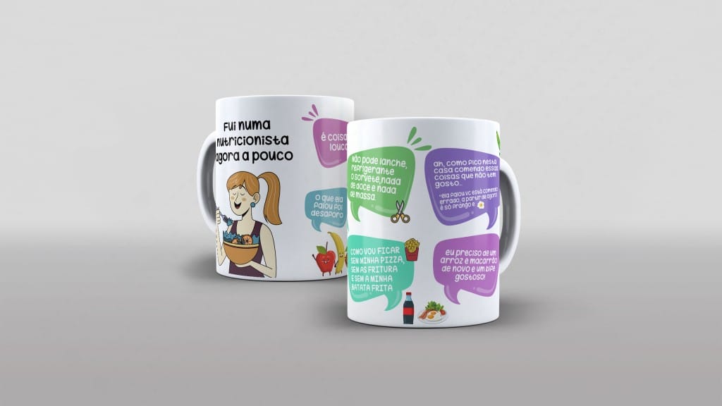 ARTE CANECA - FUI EM UMA NUTRICIONISTA (MEME-3187