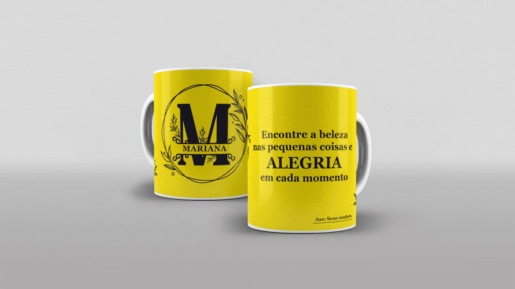 ARTE PARA CANECA COM NOME - ENCONTRE A BELEZA NAS PEQUENAS COISAS...-3263