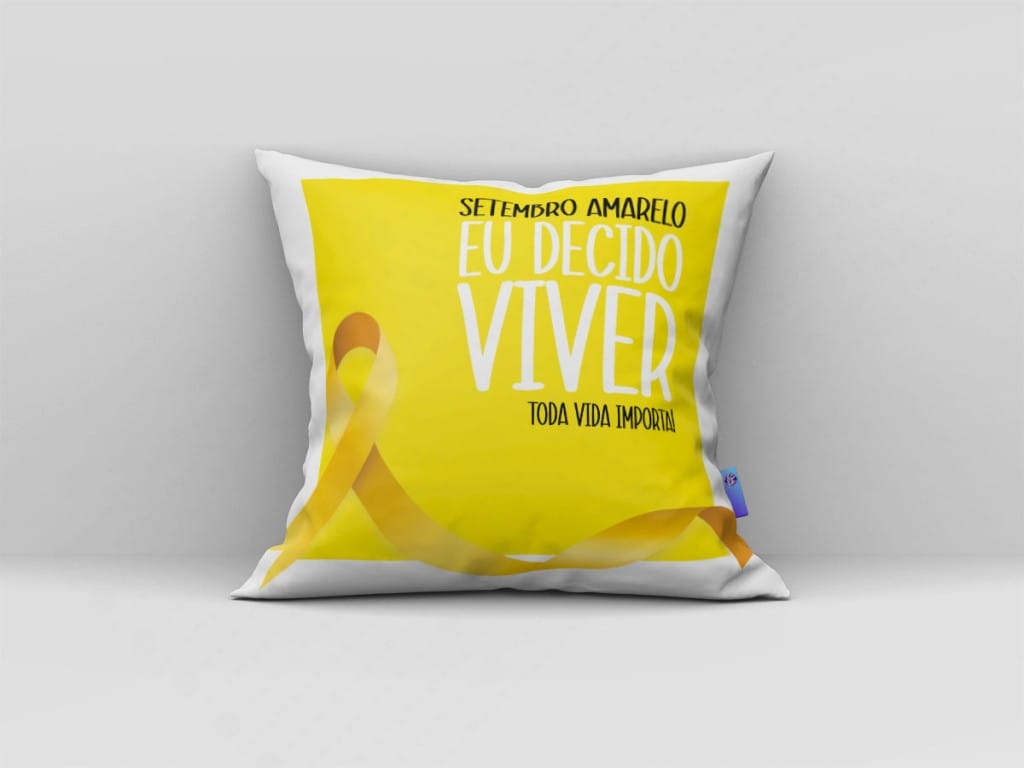 ARTE ALMOFADA - EU DECIDO VIVER!-3302