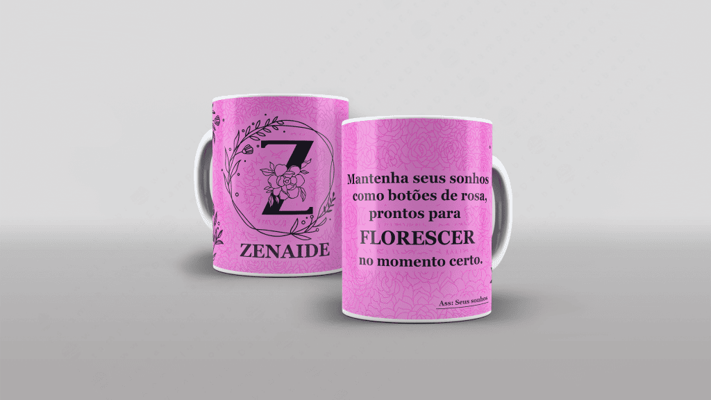 ARTE PARA CANECA COM NOME - MANTENHA SEUS SONHOS COMO BOTÕES DE ROSA, PRONTOS PARA FLORESCE-3313