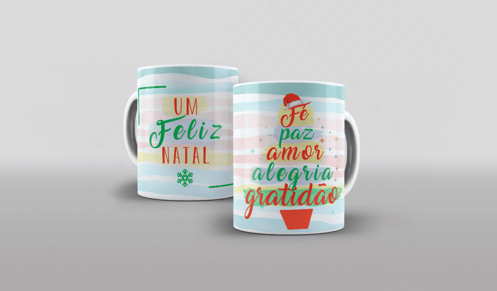 ARTE PARA CANECA ÁRVORE DE NATAL-3316