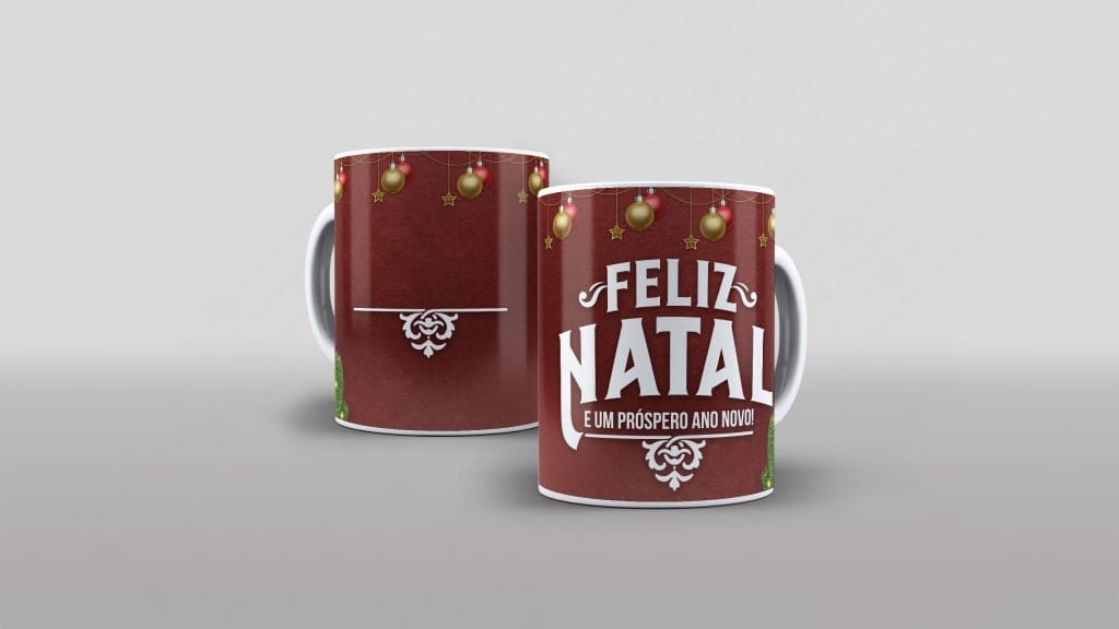 ARTE PARA CANECA - FELIZ NATAL E UM PROSPERO ANO NOVO-3369