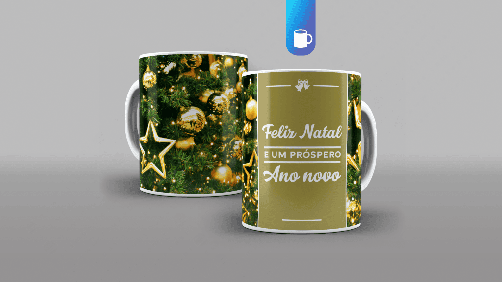 ARTE PARA CANECA - FELIZ NATAL E UM PRÓSPERO ANO NOVO-3411