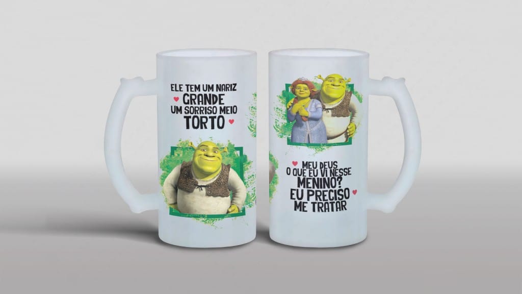 ARTE CANECA DE CHOPE - SHREK (MEU DEUS, O QUE EU VI NESSE MENINO?-3469