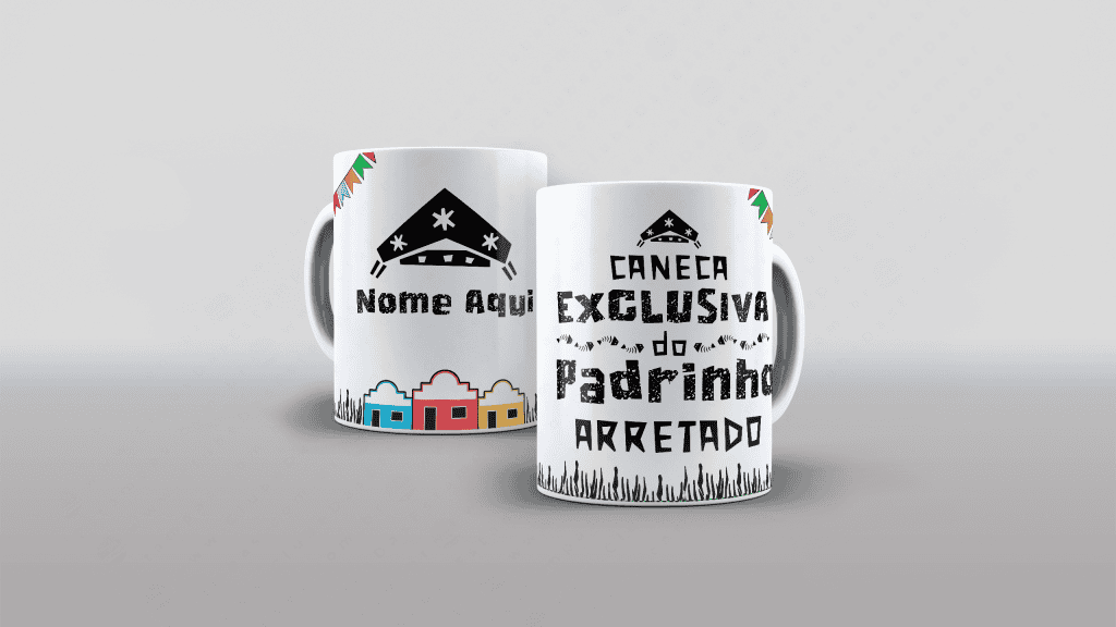 ARTE PARA CANECA PADRINHO - COLEÇÃO FAMÍLIA ARRETADA-3491