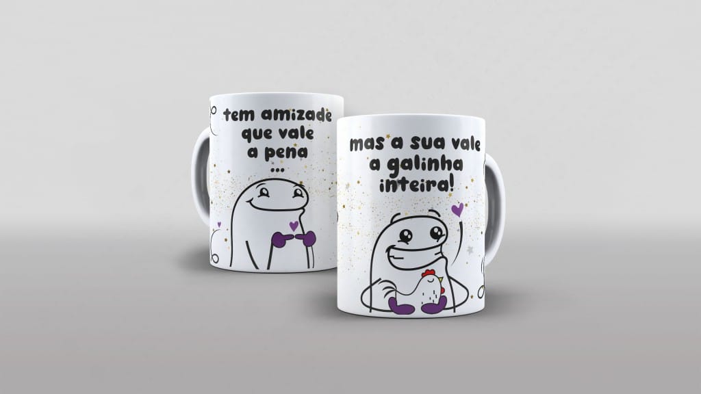ARTE CANECA - FLORK - TEM AMIZADE QUE VALE A PENA-3522