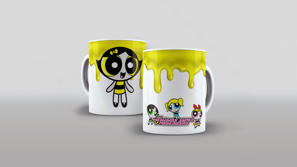ARTE PARA CANECA ABELHINHA - MENINAS SUPER PODEROSAS-3526
