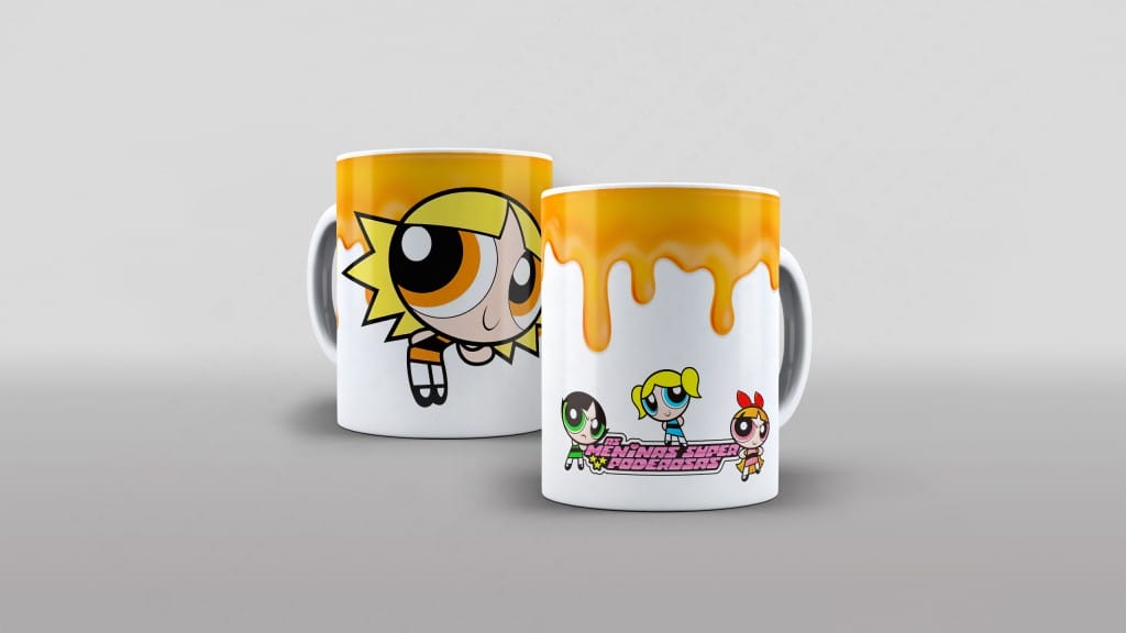 ARTE PARA CANECA NARUTINHA - MENINAS SUPER PODEROSAS-3534
