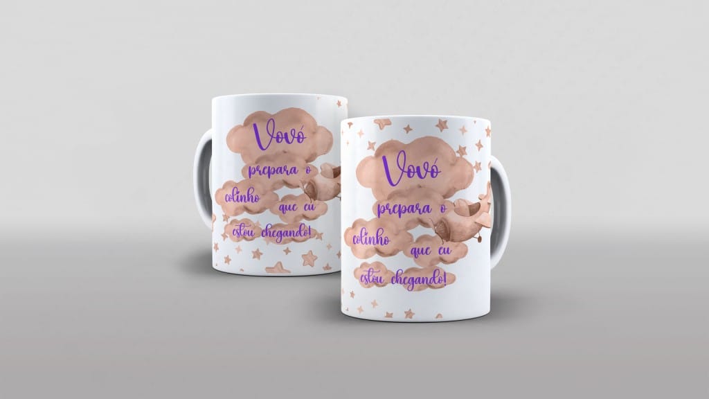 ARTE CANECA - VOVÓ PREPARA O COLINHO, QUE ESTOU CHEGANDO-3574