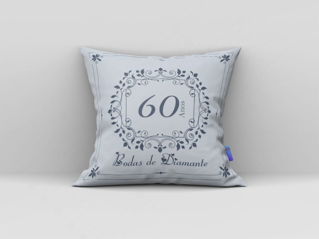 ARTE PARA ALMOFADA - BODAS DE DIAMANTE - 60 ANOS-3633