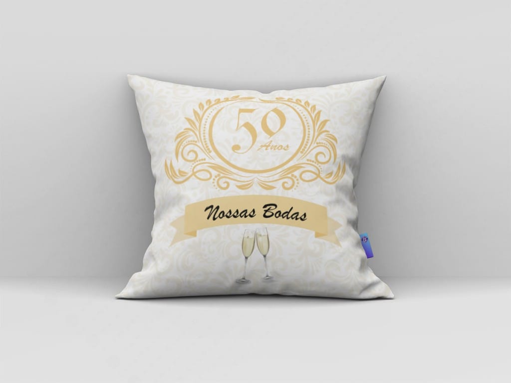 ARTE PARA ALMOFADA BODAS DE OURO - 50 ANOS-3645