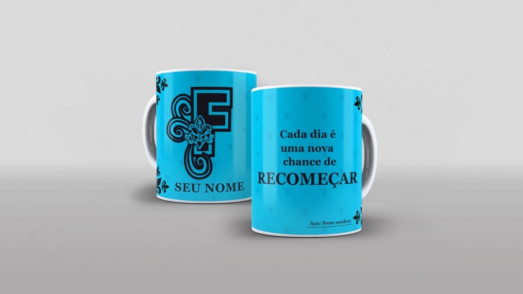 ARTE PARA CANECA - ALFABETO NOVEMBRO AZUL LETRA F-3691
