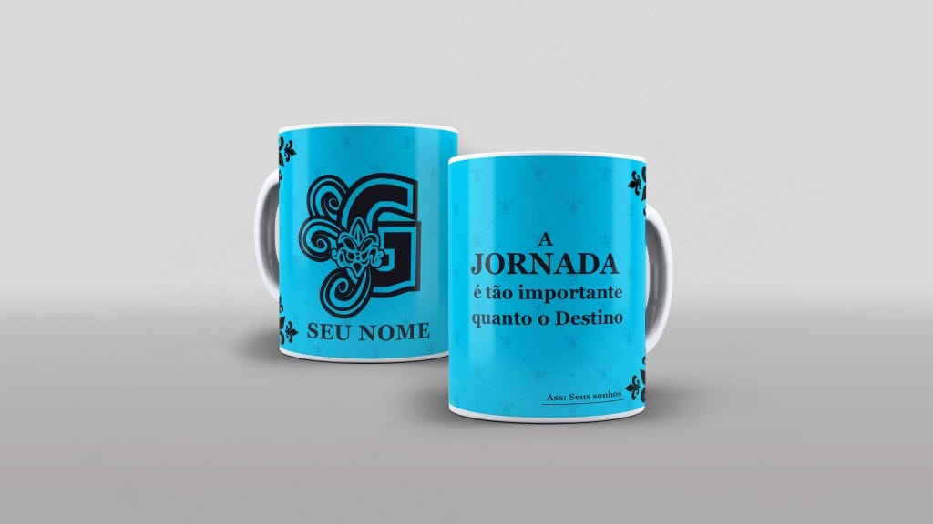 ARTE PARA CANECA - ALFABETO NOVEMBRO AZUL LETRA G-3692