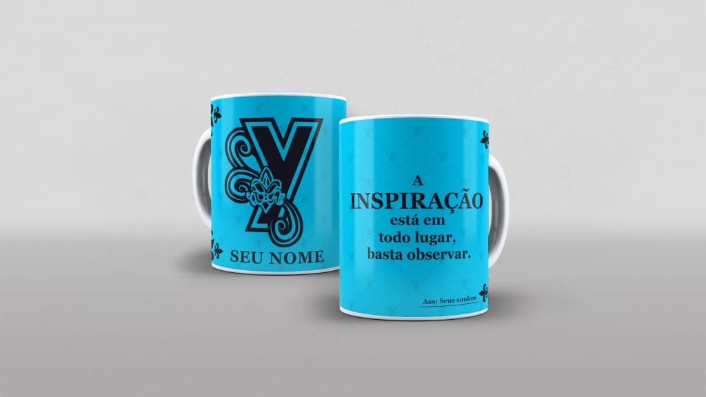 ARTE PARA CANECA - ALFABETO NOVEMBRO AZUL LETRA Y-3710