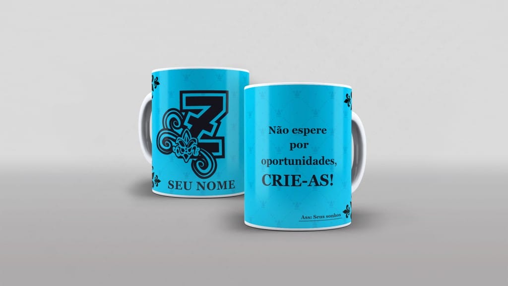 ARTE PARA CANECA - ALFABETO NOVEMBRO AZUL LETRA Z-3711