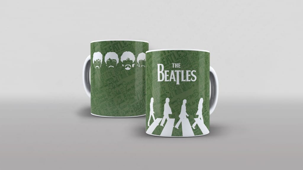 ARTE PARA CANECA THE BEATLES VERDE-3733