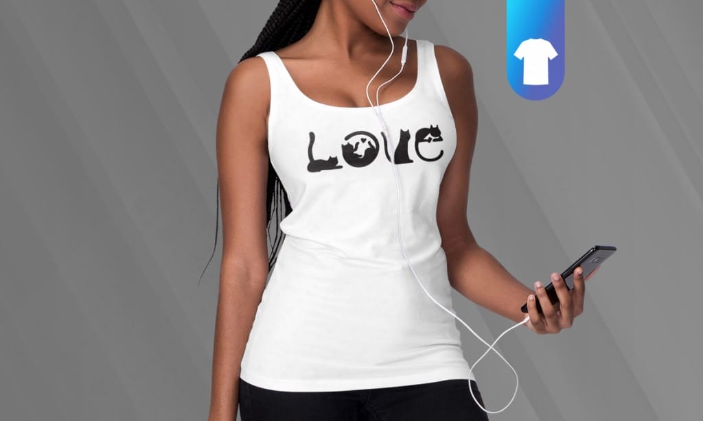 ARTE PARA CAMISETA - LOVE GATO-3788