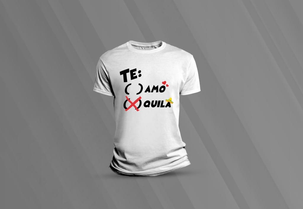 ARTE PARA CAMISETA - TE: AMO OU TEQUILA-3789